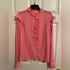 NWT Chic H & M Blouse With Ruffle Trim Size 10